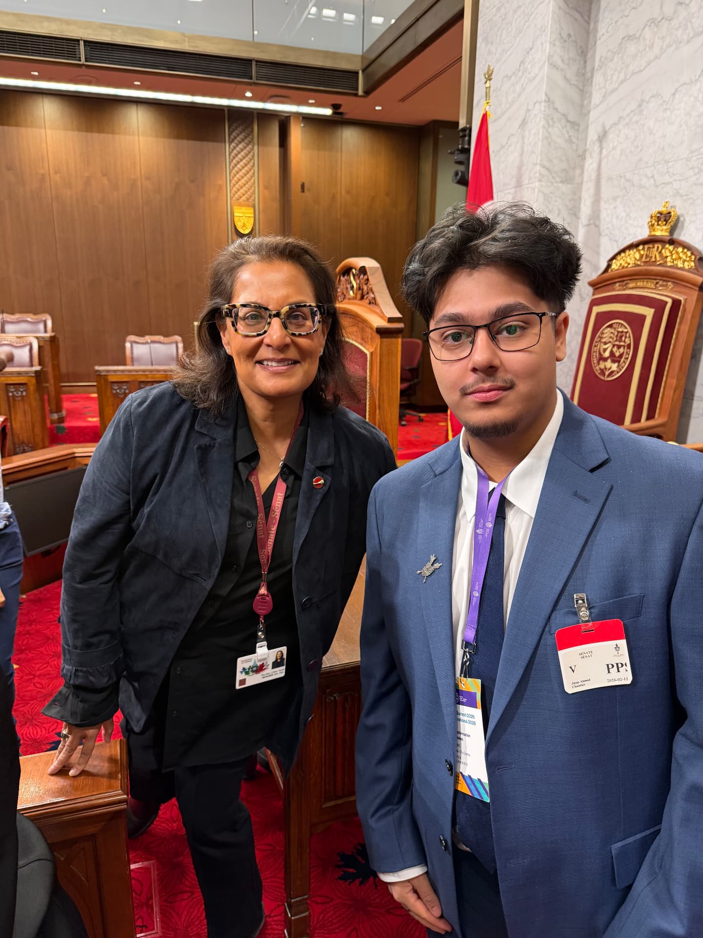 Jihan at the Senate of Canada